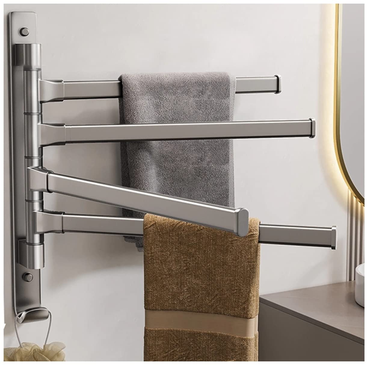 タオルかけ Amazon.co.jp : 回転式タオル掛け 180° タオルバー タオル